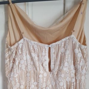 White and Creme Womens Romper